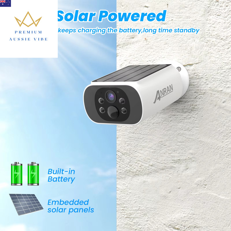 4MP Wifi Solar Camera 2K Outdoor Wireless Battery Security Camera 4CH NVR PIR Hu gallery