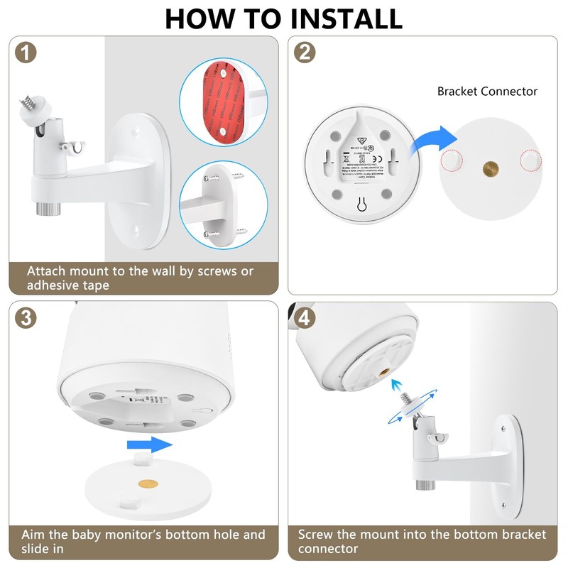 Adhesive Security Camera Mount for eufy Indoor Cam E30/C210/C220/E220, Adjust... gallery