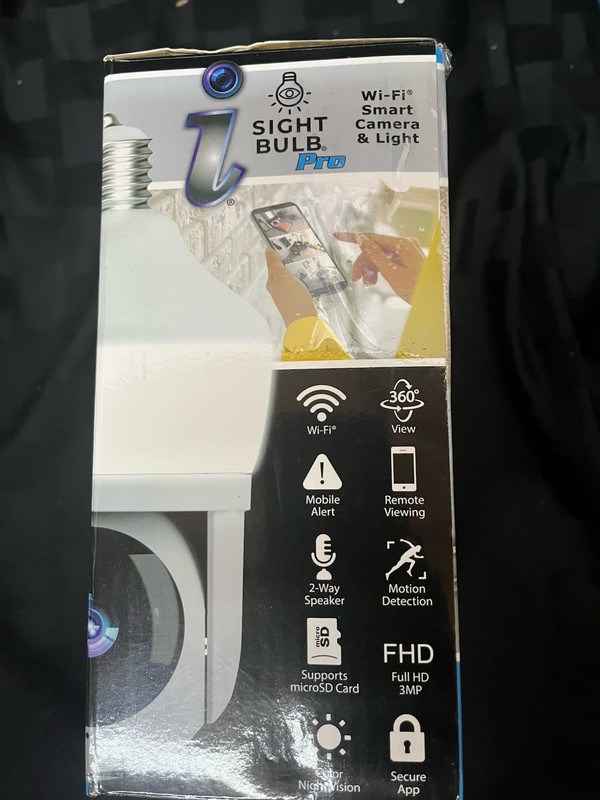 New Sight Bulb WiFi Smart Camera & Light Pro, 75W Equivalent LED Light Open Box gallery