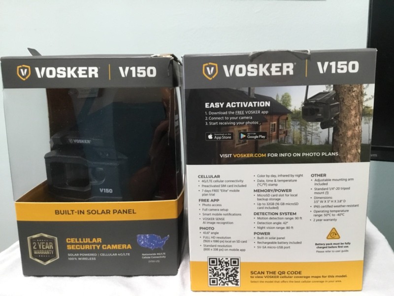 Vosker V150 4G/LTE Solar Power Cellular Security Camera 100% Wireless
