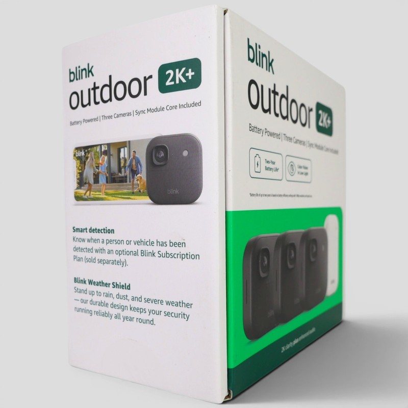Blink Outdoor 2K+ 3 Pack Camera Wireless Security System Sync Module Core New gallery