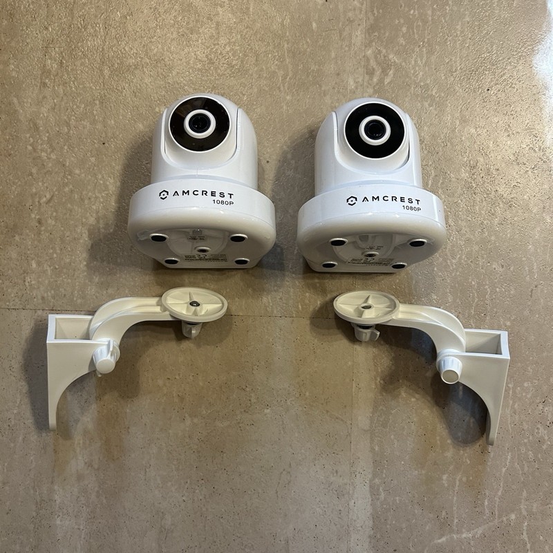 Lot Of 2 Amcrest IP2M‑841W 1080P WiFi Pan/Tilt Indoor IP Camera White Untested