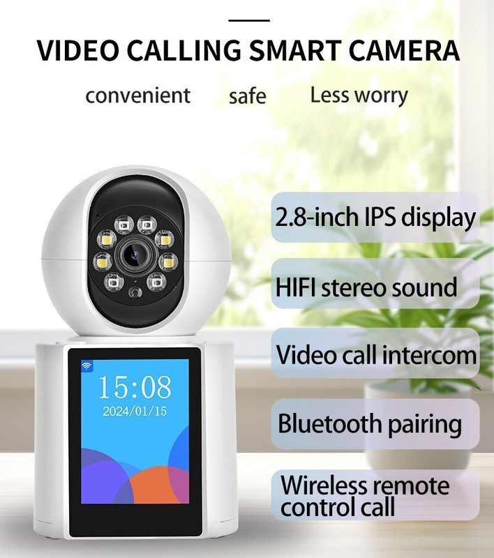WIFI Video Calling Camera With 2.8 Inches Screen Baby Monitor Security