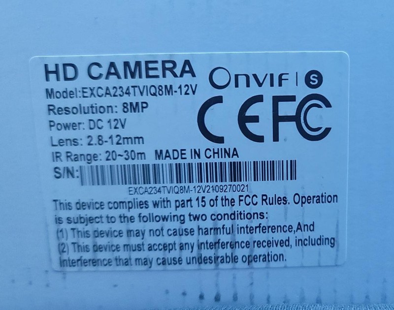 INNOTECH EXCA234TVIQ8M-12V Camera
