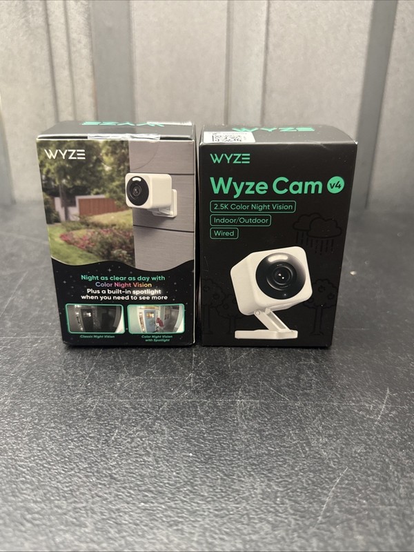 2 Pack Wyze Cam v4 – 2.5K QHD Indoor/Outdoor WiFi Smart Security Camera