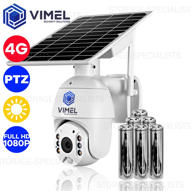 24/7 Solar Powered 4G Security Flood Light LED PTZ Home Camera Outdoor