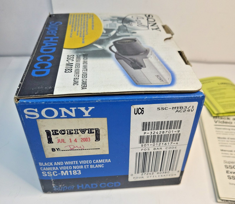 Sony SSC-M183 Black and White Security Surveillance Video Camera Untested as is gallery