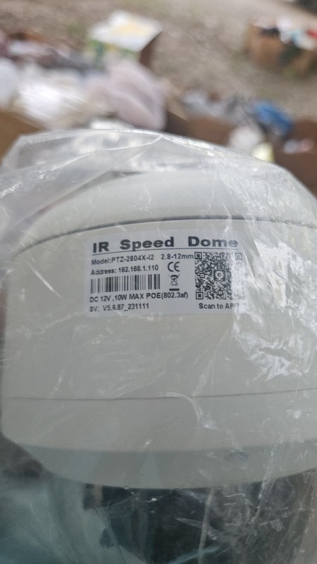 IR Speed Dome PTZ IP Network Zoom Camera Wired 12V 10W White PTZ-2804X-I2