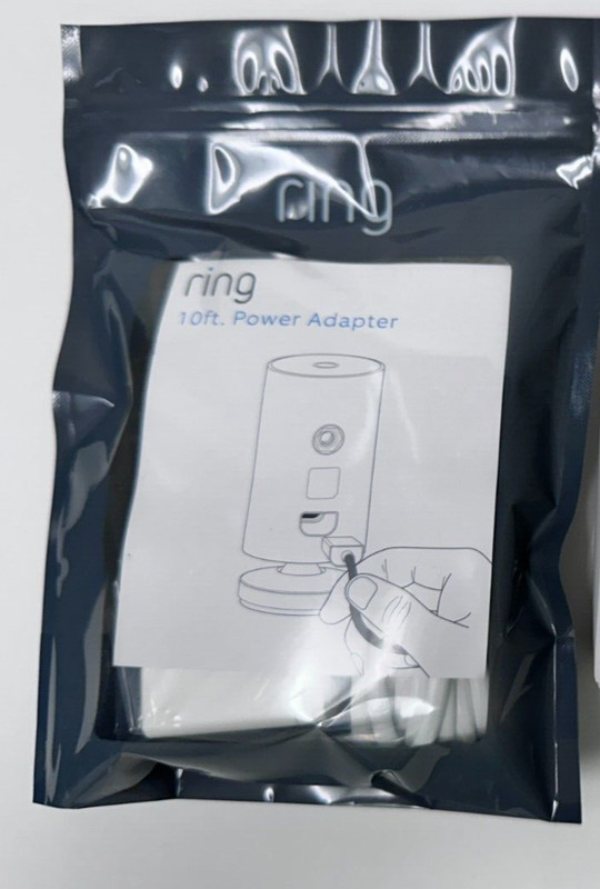 Ring Indoor Cam, white, and Ring 10 ft Power Adapter, New gallery
