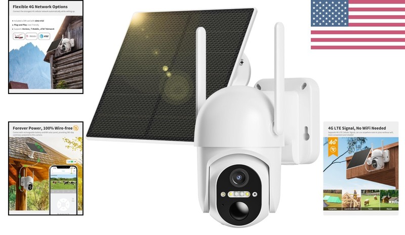 Wireless 4G LTE Surveillance Camera - 2K Resolution, Waterproof with SIM gallery