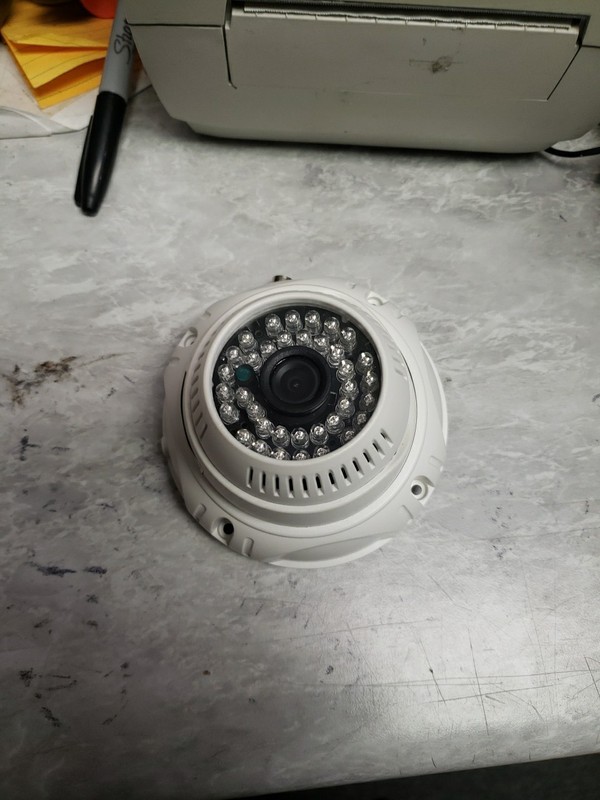 DOME SECURITY Camera, CCTV BNC AND 12V CONNECTORS SEE PICTURES FREE SHIP