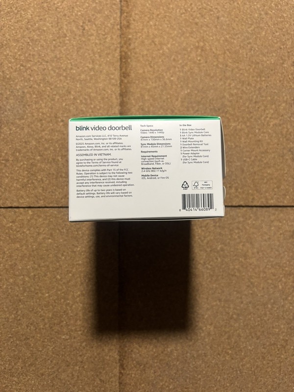 NEW & SEALED Blink Video Doorbell HD View, White - Ring Doorbell Alternative gallery