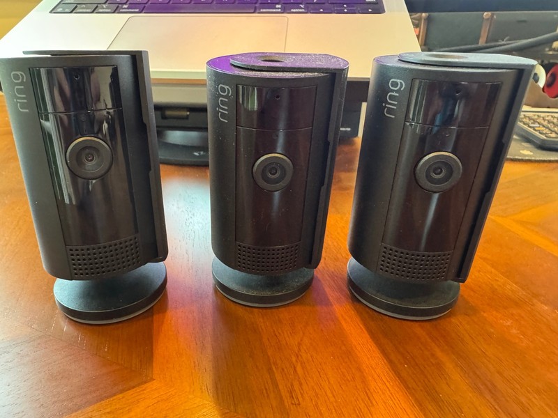 Ring 2nd Generation Indoor Camera 5F72E9 Black - Lot of 3 gallery