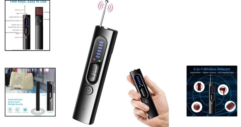 Compact GPS Tracker Detector & Hidden Camera Sweeper - Privacy Protection Tool gallery