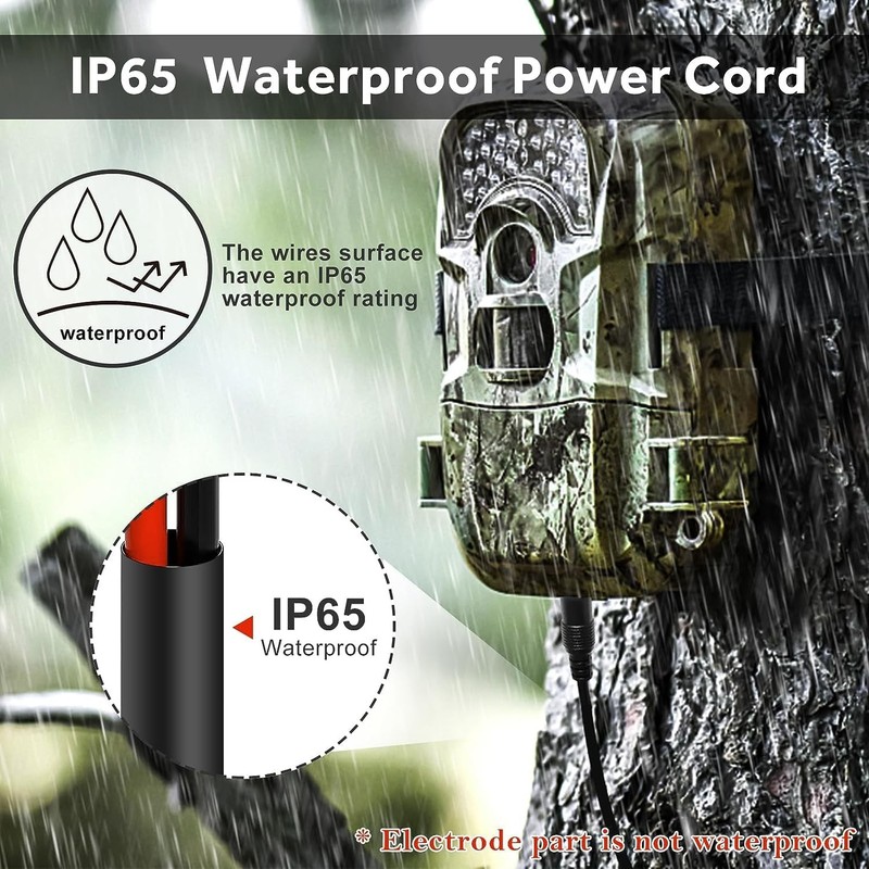 Trail Camera Power Cable, 5.5x2.1mm DC, Compatible with Stealth Cam, Spypoint, gallery