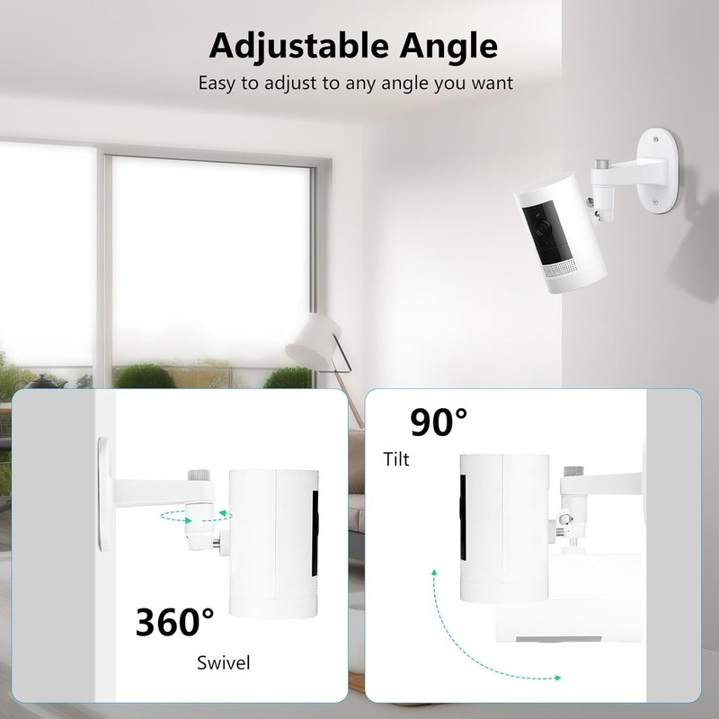 2Pack No Drilling Wall Mount for Ring Stick up Cam Battery/Plug-In 3Rd Gen/Stick gallery