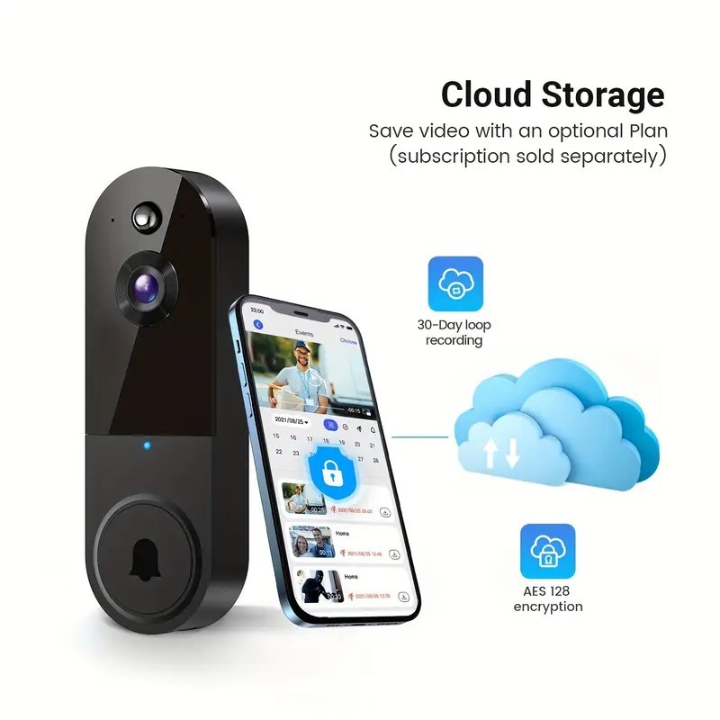 1080p Wireless Video Doorbell Camera with Chime, AI Detection & 2 Way Audio gallery