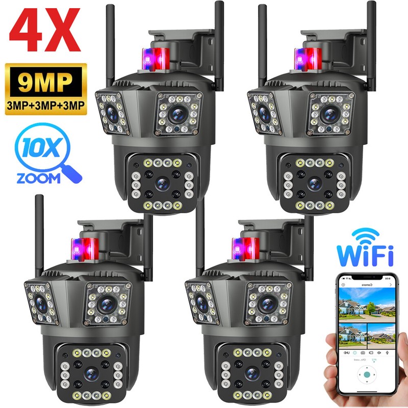 Upgraded Camaras De Seguridad Para Exterior WIFI Inalambrica Con Vision Nocturna