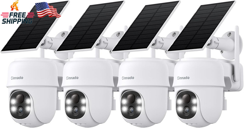 2K Cameras for Home Security-2.4G Wifi Outdoor Camera Wireless Solar/Battery Pow