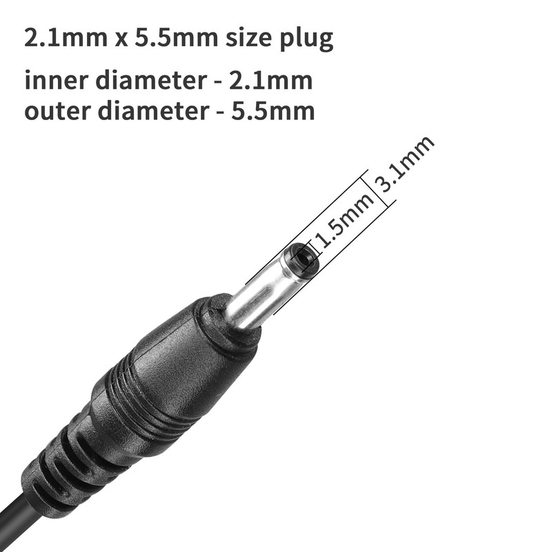 YACSEJAO 2PCS 12V DC Y Splitter Cable 1FT 3.5mm x 1.35mm 1 1 foot, Black gallery