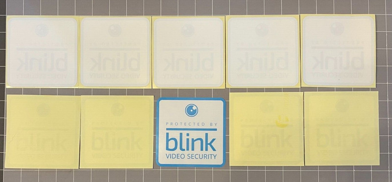 10 Blink Security Camera Window Stickers Single Sided 3.5″ x 3.5 inch Lot NEW