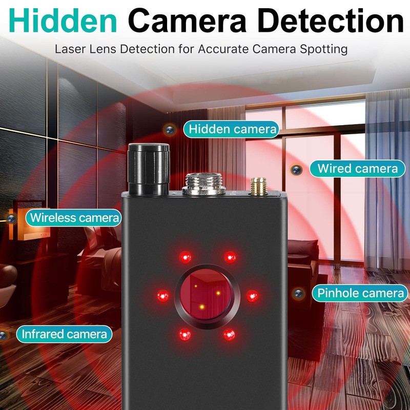 Hidden Camera Detector, Bug GPS Tracker Detector – RF Camera Finder for Hotel... gallery
