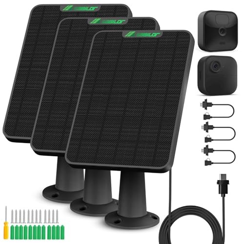 Solar Panel for Blink Camera Outdoor, 6W Solar Panel with Blink 3 & 4-3Packs gallery