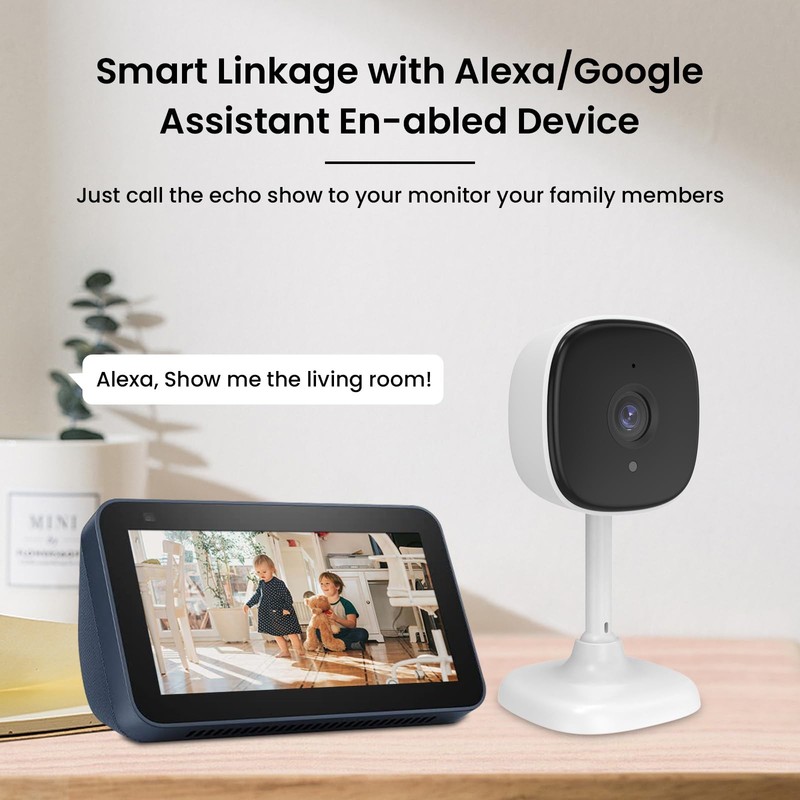 3 Pack Indoor Wired Security Camera, Works as a Baby Monitor & Pet Camera, Mo... gallery