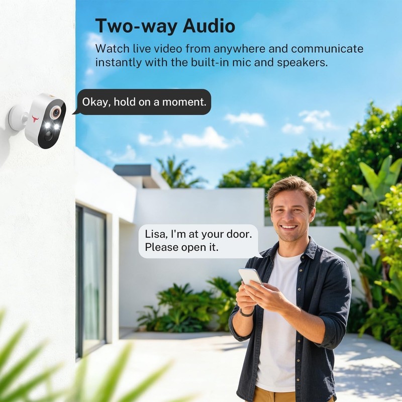 1080P Wireless Outdoor Security Camera - 120° Wide Angle for Ultimate Coverage gallery