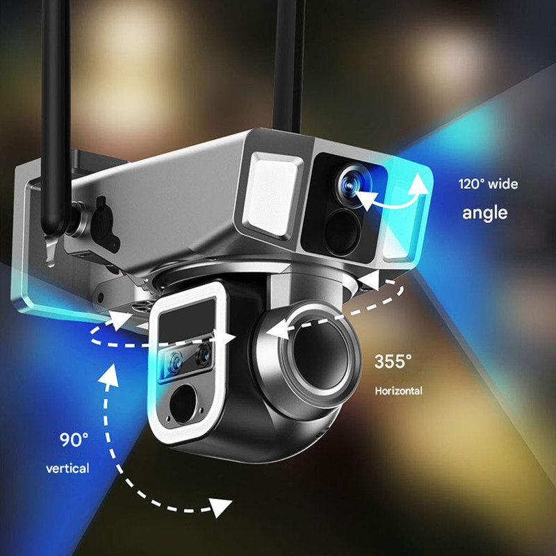 Solar Power 4G WIFI Security Camera 12MP 10X Zoom 4K Cam PIR Auto Tracking PTZdt gallery