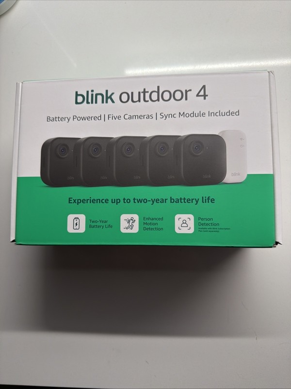 NEW BLINK Outdoor 4 (4th Gen) 5-Camera Security System w/ Sync Module
