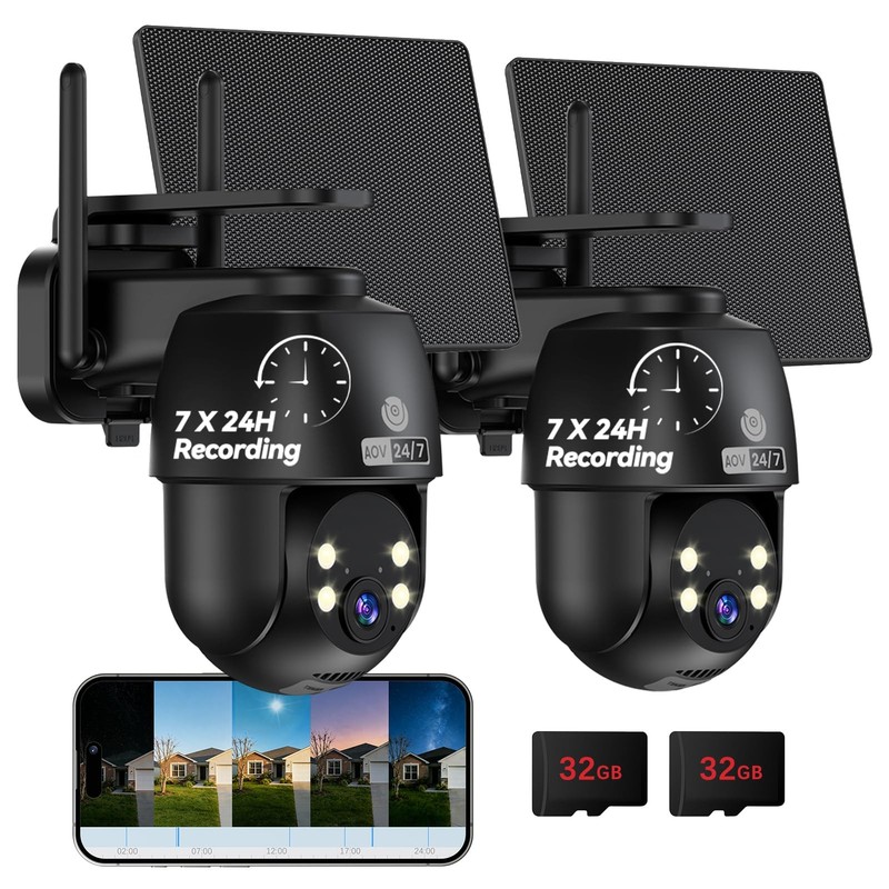 MUBVIEW 24/7 Continuous Recording Wireless Outdoor Security Camera, 2.4G WiFi…