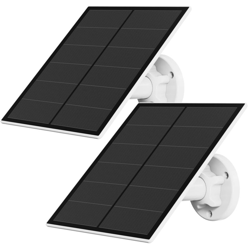5W USB Solar Panel for Security Cameras – 2 Pack, Waterproof & Adjustable