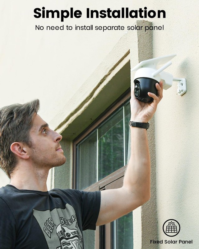 2K Camara De Seguridad Solar Wifi Inalambrica Con Vision Nocturna Para Exterior gallery