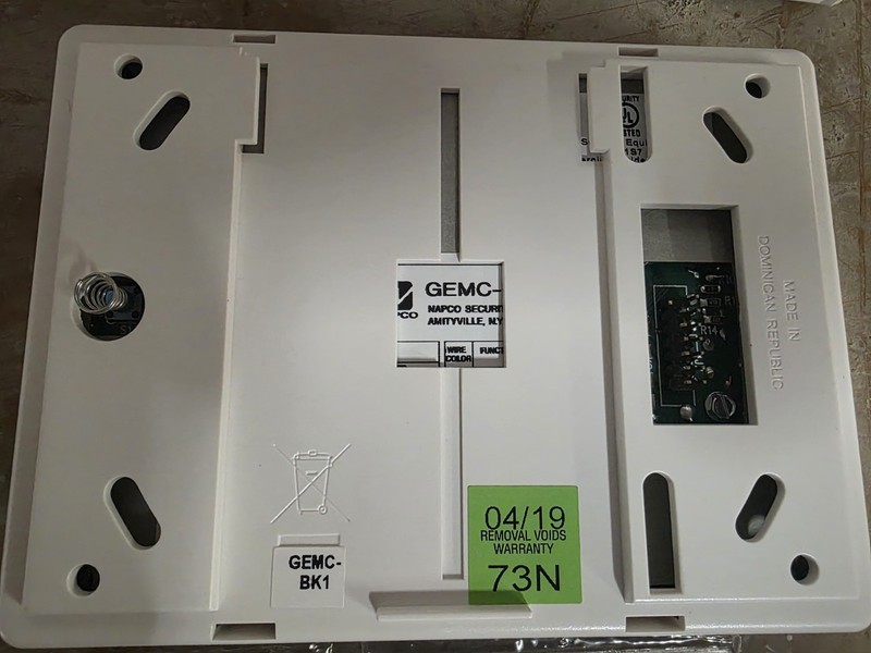 Napco Security key pad Keypad P/N GEMC-BK1 Used gallery