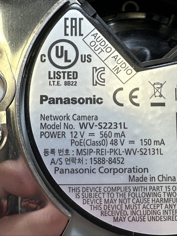 LOT OF 8 Panasonic WV-S2231L i-PRO 2MP 1080p Indoor Network Dome Security Camera gallery