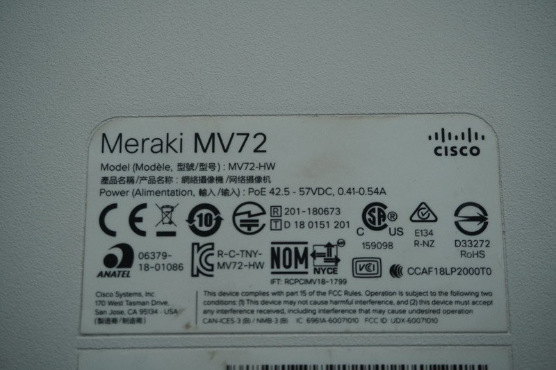 Cisco Meraki MV72-HW Outdoor Security Varifocal Camera 600-71010-A *Tested* gallery