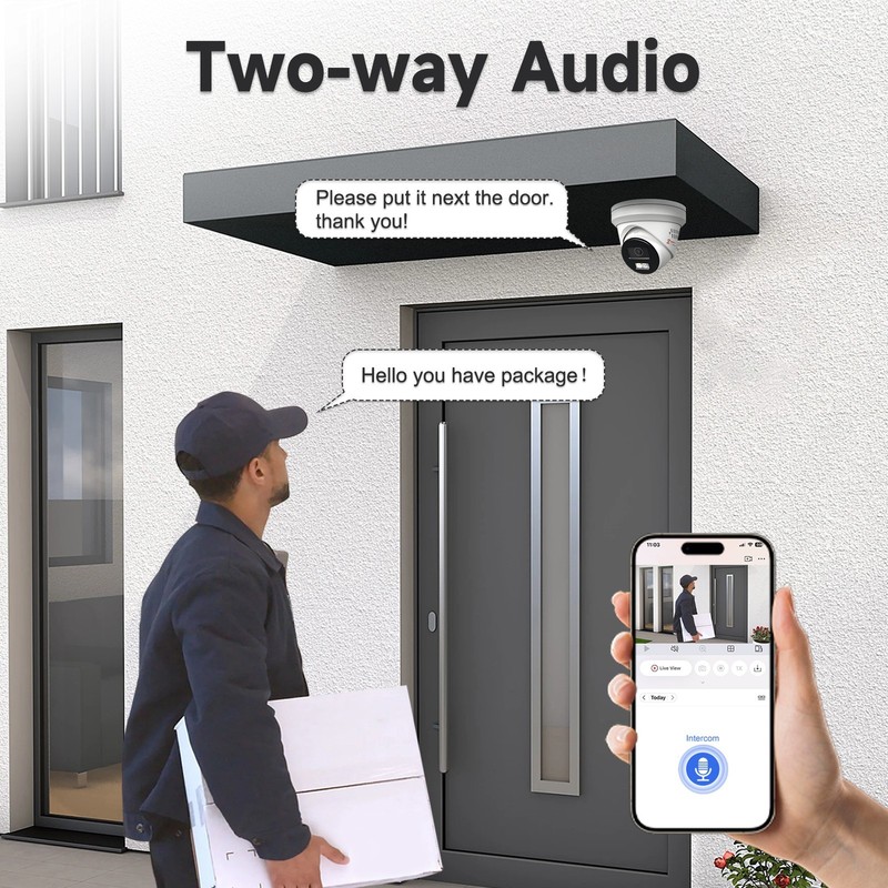 Anpviz 5MP Active Deterrence IP PoE Camera Human & Vehicle Detection 2-Way Audio gallery