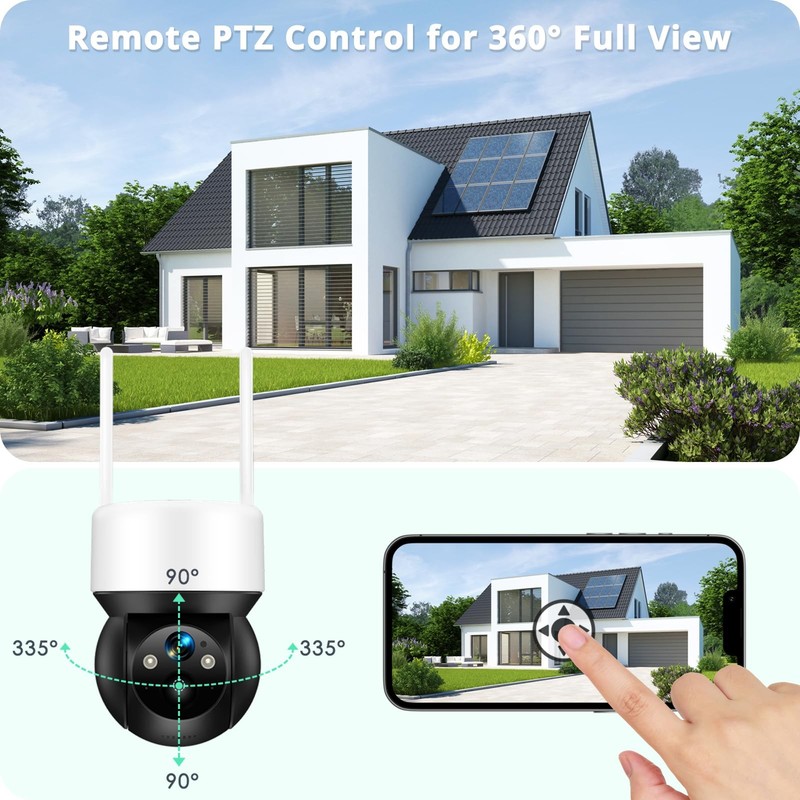 4G LTE Cellular Solar Wireless Outdoor, No WiFi with SIM Card & 32GB SD, 2K C... gallery