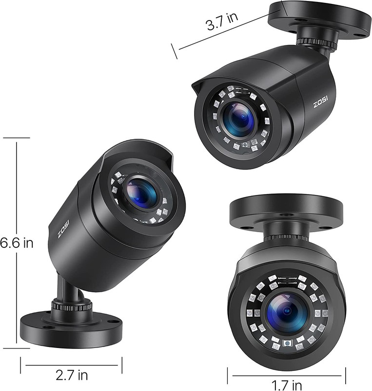 ZOSI Wired Home CCTV Security Camera Outdoor 1080p Waterproof Night Vision 4 in1 gallery
