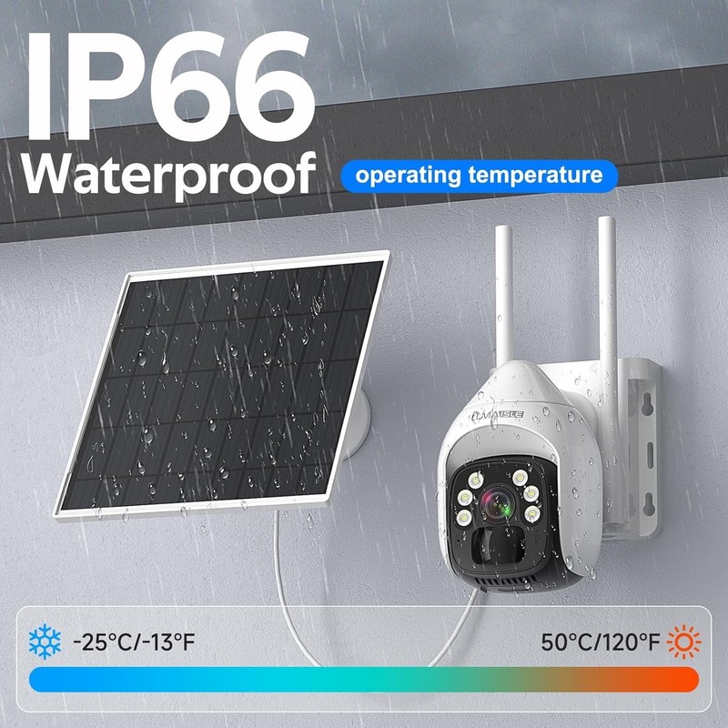 2K Wireless Solar Security Camera with Dual-Band WiFi, Pan-Tilt & Night Vision gallery