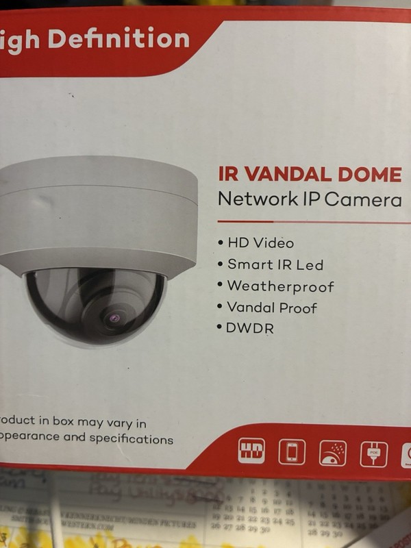 4MP PoE IP Vandal Dome Camera IR Mode Outdoor/Indoor Metal Housing 2.8mm gallery
