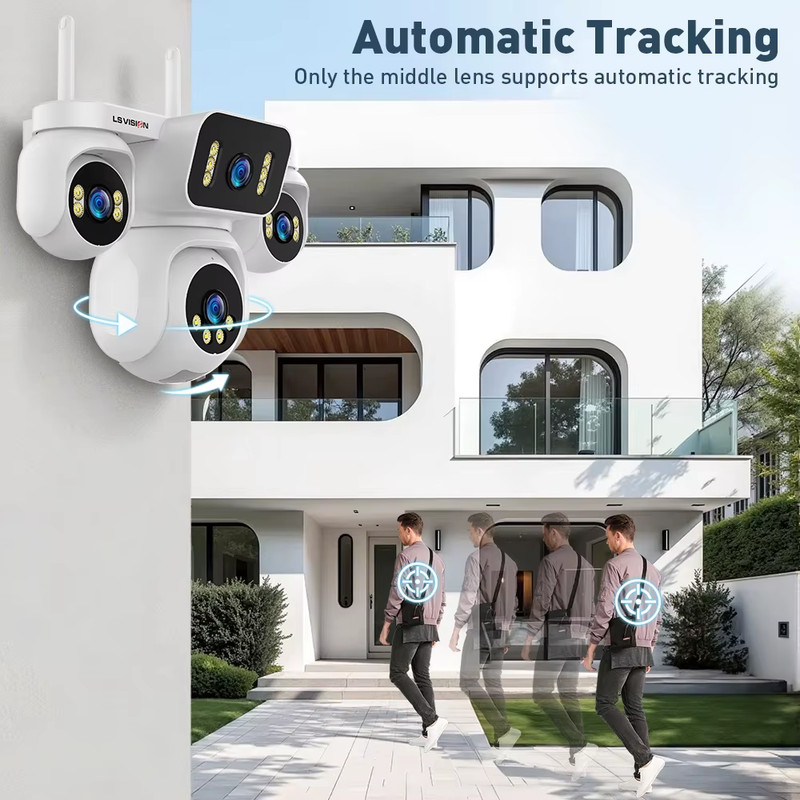 20MP IP Camera with 5m Cord 12X Zoom WiFi Security Cameras 4 Screens Night Visio gallery