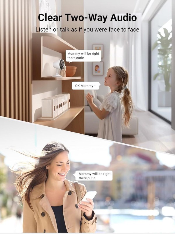 5G & 2.4G Indoor/Outdoor Security Camera for Home, 【5G&2.4G】White gallery