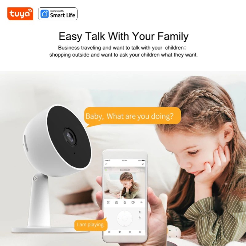 Tuya Smart 1080p WiFi Security Camera 2MP HD, 2-Way Audio, Motion Tracker gallery