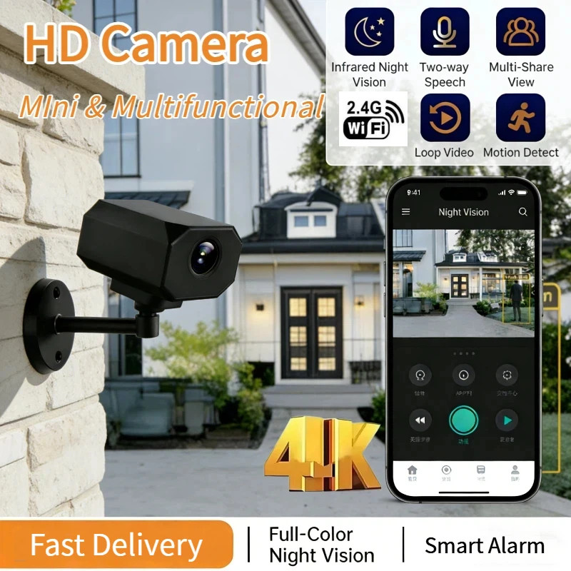 4K Wifi Security Camera Indoor Wireless Mini Home IP Camera APP Remote Monitor N gallery