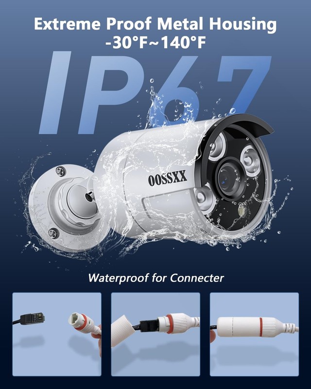 (5.0MP POE Extend with 60 feet Cable Microphone Inside Outdoor/Indoor Video S... gallery
