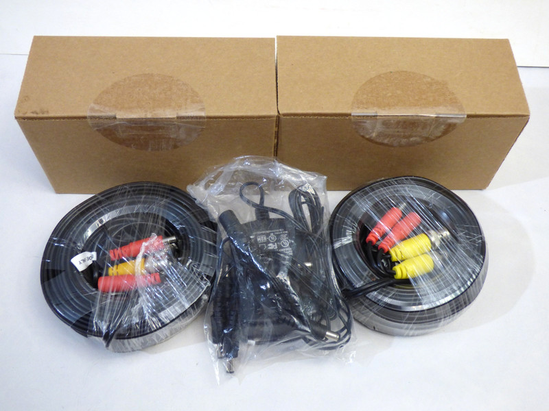 NEW Night Owl CM-C20XL-BU-JF 2 cameras, 2 cables, power supply with splitter gallery