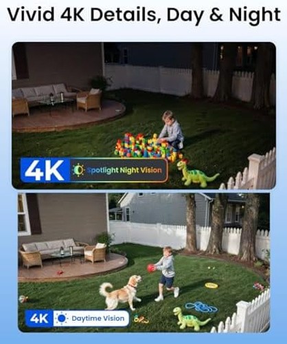 REOLINK 4K Solar Security Cameras Wireless Outdoor System, Color Night Vision... gallery