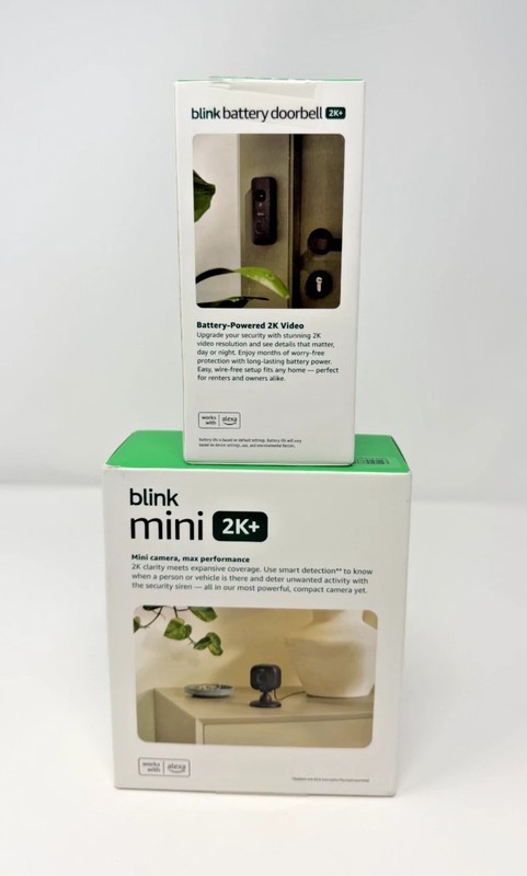 Blink Mini 2K+ Cameras Indoor/Outdoor & Wireless Video Doorbell 2K Newest Models gallery